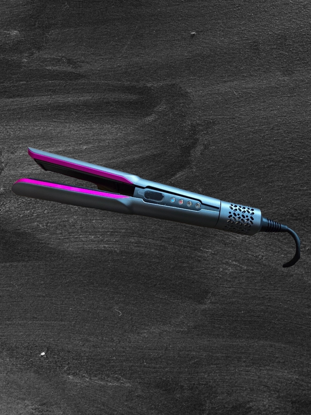 2 In 1 Hair Dryer And Straightener Flat Iron - Pink Accent